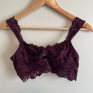 Burgundy Bralette / Lace tank